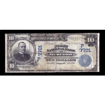 Medford – Oregon – CH 7701 – FR 616 – Fine - National Bank Note 