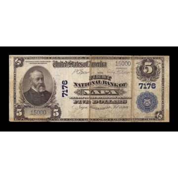 Napa – California – CH 7176 – FR 598 – F/VF - National Bank Note 