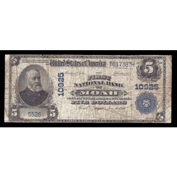 Moab – Utah – CH 10925 – FR 606 – Fine - National Bank Note 