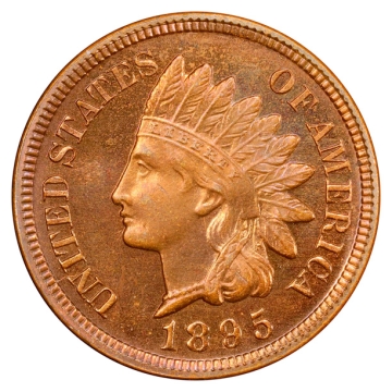 1895 1C Indian PCGS PR65RB - Virtually Red