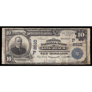 Long Beach – California – CH 8510 – FR 626 – Fine - National Bank Note 