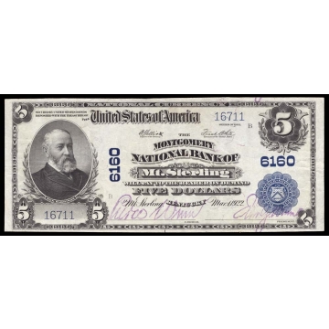 Mt. Sterling – Kentucky – CH 6160 – FR 608 – VF/XF - National Bank Note 