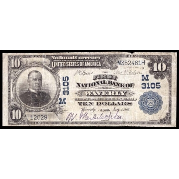 Waverly – Iowa – CH 3105 – FR 624 – Fine - National Bank Note 