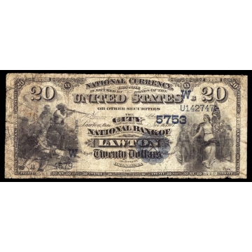 Lawton – Oklahoma – CH 5753 – FR 583 – Fine - National Bank Note 