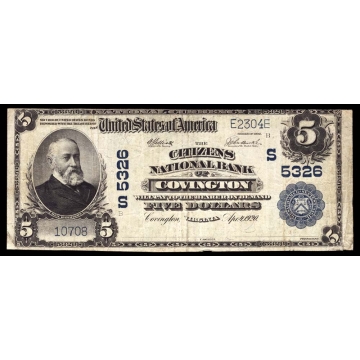 Covington – Virginia – CH 5326 – FR 607 – Fine - National Bank Note 