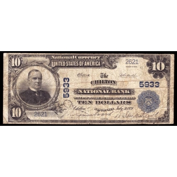 Chilton – Wisconsin – CH 5933 – FR 633 – Fine - National Bank Note 