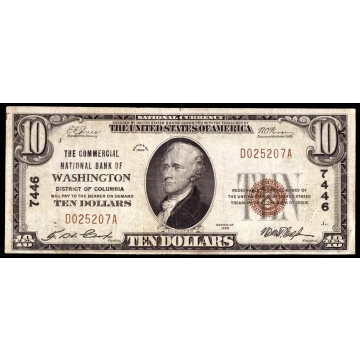 Washington – District of Columbia – CH 7446 – FR 1801-1 – VF - National Bank Note 