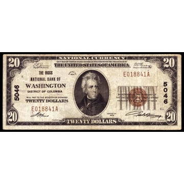 Washington – District of Columbia – CH 5046 – FR 1801-1 – Fine - National Bank Note