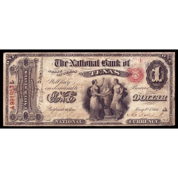 Galveston – Texas – CH 1642 – FR 380b – VF - National Bank Note 