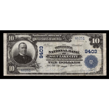 Salt Lake City – Utah – CH 9403 – FR 626 – VF - National Bank Note 