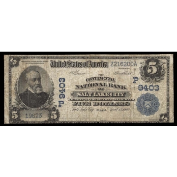 Salt Lake City – Utah – CH 9403 – FR 592 – Fine - National Bank Note 