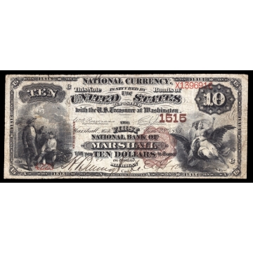 Marshall – Michigan – CH 1515 – FR 482 – Fine+ - National Bank Note 