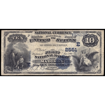 Madison – New Jersey – CH 2551 – FR 577 – VF - National Bank Note 