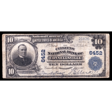 Connellsville – Pennsylvania – CH 6452 – FR 624 – Fine - National Bank Note 