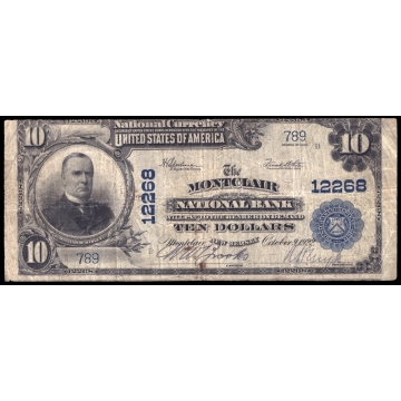 Montclair – New Jersey – CH 12268 – FR 635 – Fine - National Bank Note 