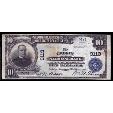 Coplay – Pennsylvania – CH 9113 – FR 626 – Fine - National Bank Note 