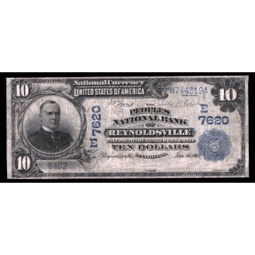 Reynoldsville – Pennsylvania – CH 7620 – FR 616 – Fine - National Bank Note 