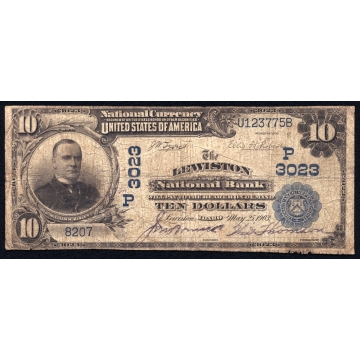 Lewiston – Idaho – CH 3023 – FR 624 – VG - National Bank Note 