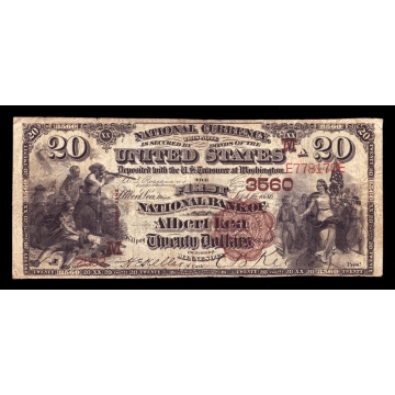 Albert Lea – Minnesota – CH 3560 – FR 496 – Fine - National Bank Note 