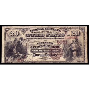 New Bethlehem – Pennsylvania – CH 5051 – FR 501 – F/VF - National Bank Note 