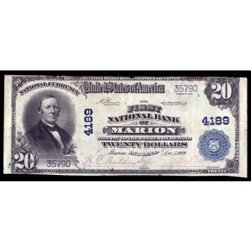 Marion – Indiana – CH 4189 – FR 645 – VF - National Bank Note 