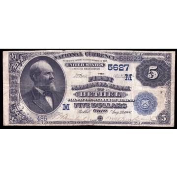 Bethel – Ohio – CH 5627 – FR 537 – Fine - National Bank Note 