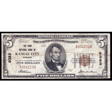 Kansas City – Missouri – CH 9383 – FR 1800-1 – Fine