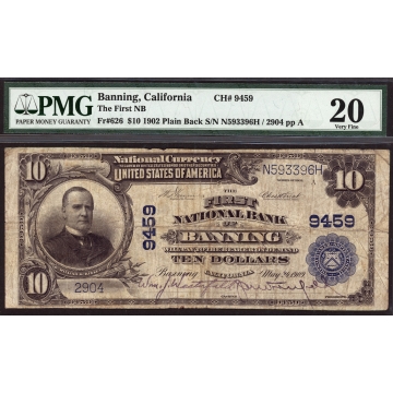 Banning - California - CH 9459 - FR 626 - PMG 20 - National Bank Note 