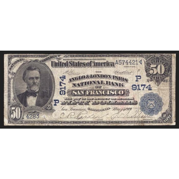 San Francisco – California – CH 9174 – FR 669 – Fine - National Bank Note 