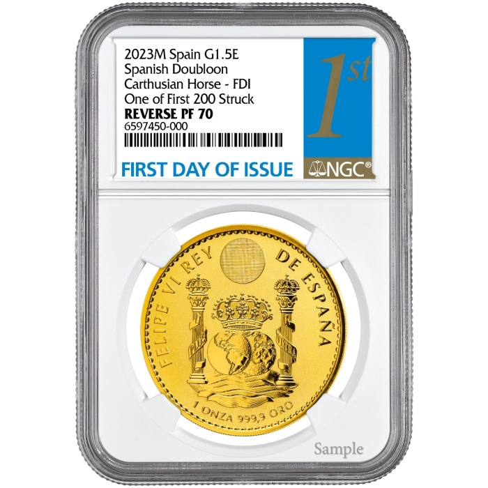 2023 Spanish Stallion (Caballo) 1-Ounce Gold NGC PR70 1 of 200