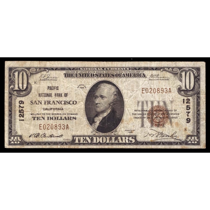 San Francisco – California – CH 12579 – FR 1801-1 – F - National Bank Note 