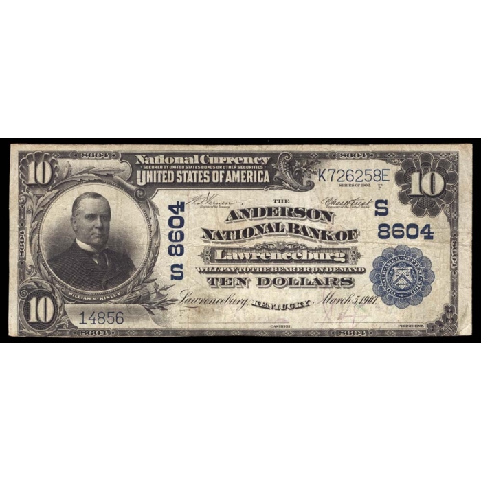 Lawrenceburg – Kentucky – CH 8604 – FR 626 – VF - National Bank Note 