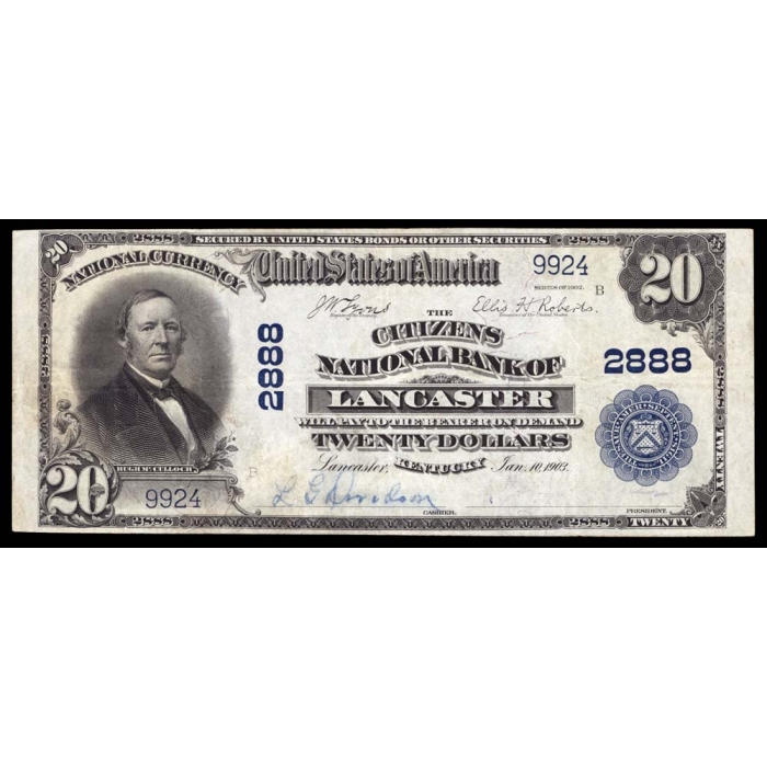 Lancaster – Kentucky – CH 2888 – FR 650 – VF+ - National Bank Note 