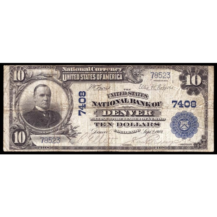 Denver – Colorado – CH 7408 – FR 624 – Fine - National Bank Note 