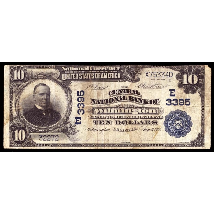 Wilmington – Delaware – CH 3395 – FR 625 – VG/F - National Bank Note 