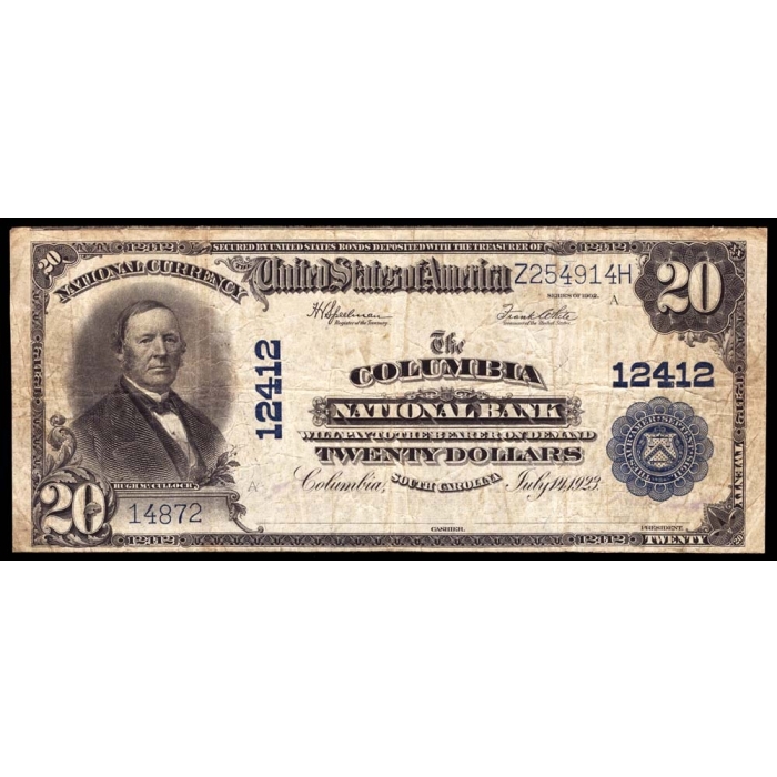 Columbia – South Carolina – CH 12412 – FR 661 – Fine - National Bank Note 