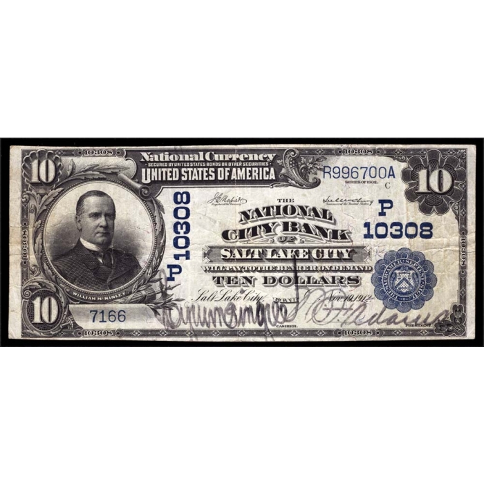 Salt Lake City – Utah – CH 10308 – FR 620 – VF+ - National Bank Note 