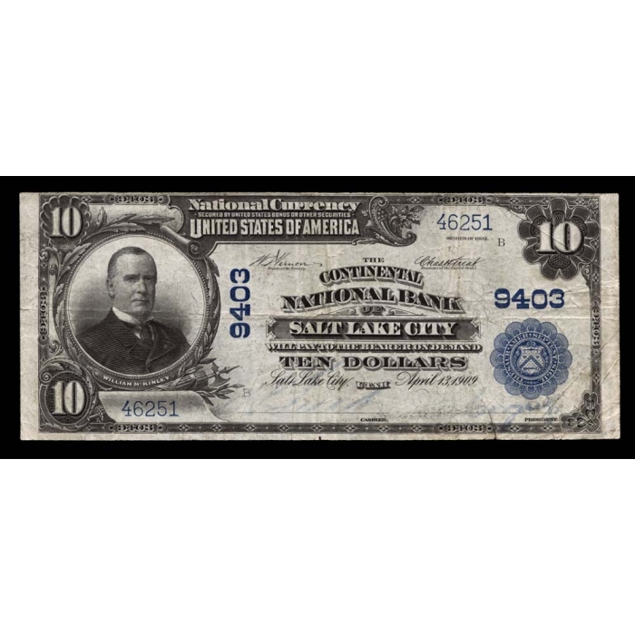 Salt Lake City – Utah – CH 9403 – FR 626 – VF - National Bank Note 