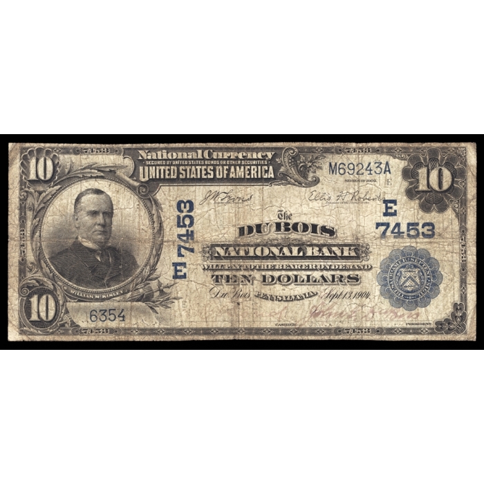 Du Bois – Pennsylvania – CH 7453 – FR 616 – VG/F - National Bank Note 