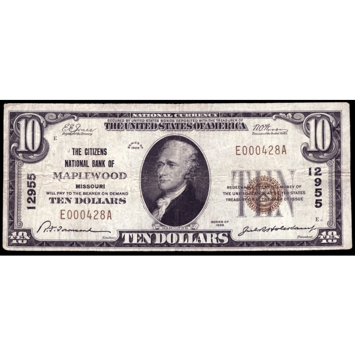 Maplewood – Missouri – CH 12955 – FR 1801-1 – VF - National Bank Note 