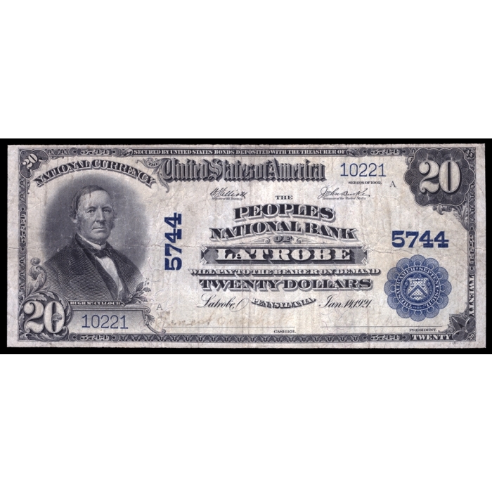 Latrobe – Pennsylvania – CH 5744 – FR 659 – VF - National Bank Note 