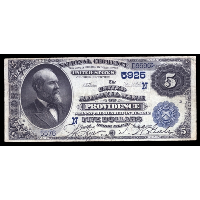 Providence – Rhode Island – CH 5925 – FR 537 – VF - National Bank Note 