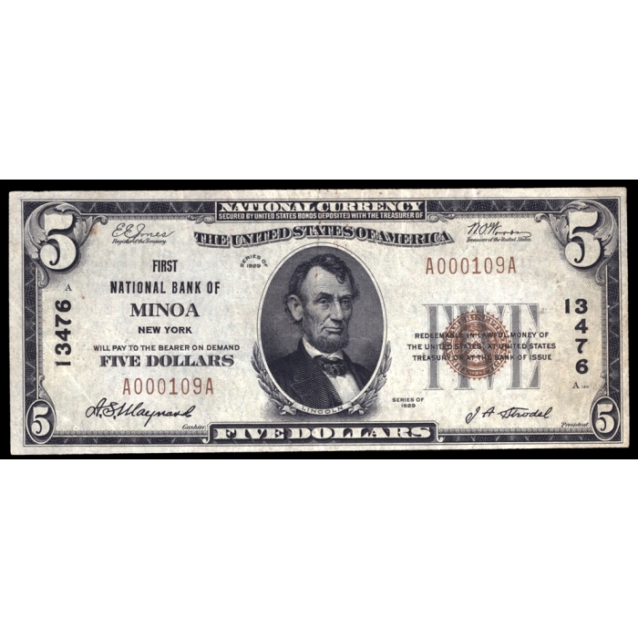 Minoa – New York – CH 13476 – FR 1800-1 – VF - National Bank Note 