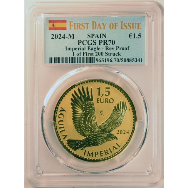 2024 Spanish Imperial Eagle (Aquila) 1-Ounce Gold PCGS 1 of 200 PR70 **Free Shipping**